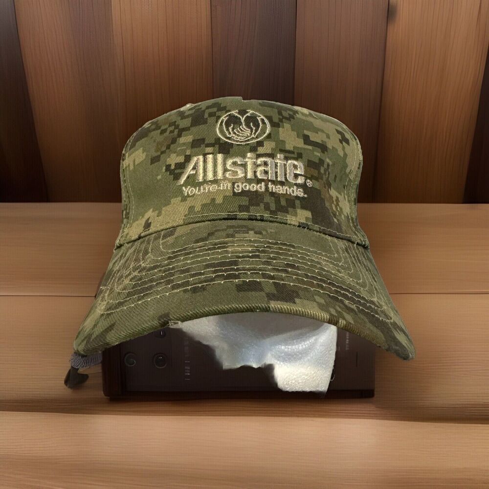 Allstate Insurance Digital Camo Snapback Hat Cap Adjustable You're In Good Hands